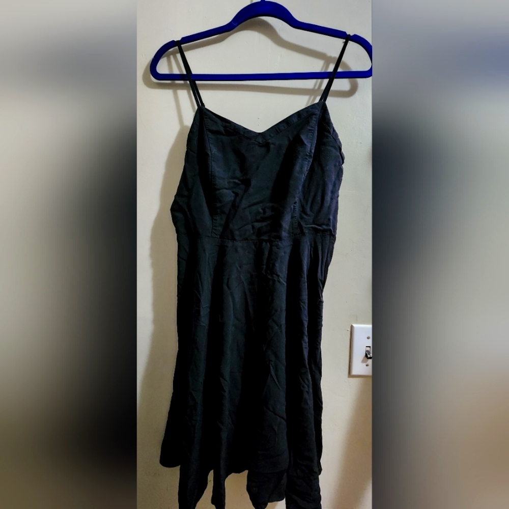 Black spaghetti strap dress